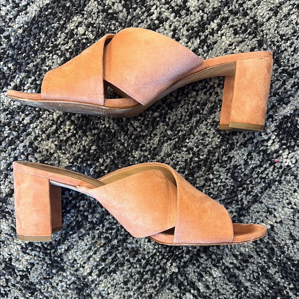 Madewell Blush Suede Heeled Sandals - Picture 5 of 5